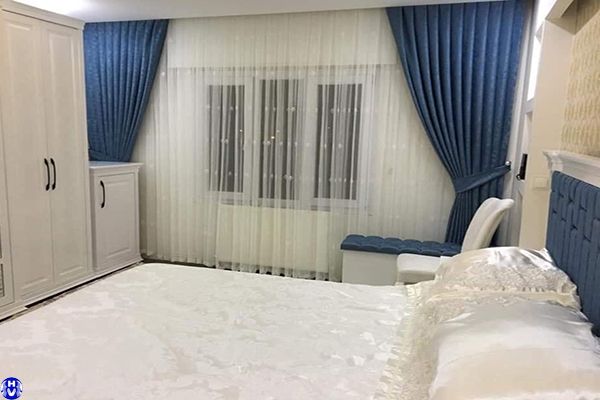 Rèm vải rẻ đẹp phòng ngủ chung cư thi công trọn gói Hà Nội