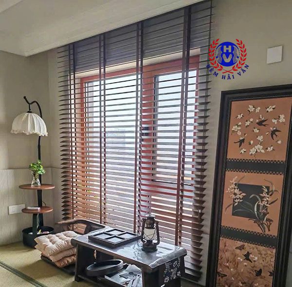 mẫu rèm gỗ cao cấp lắp tại long biên hà nội