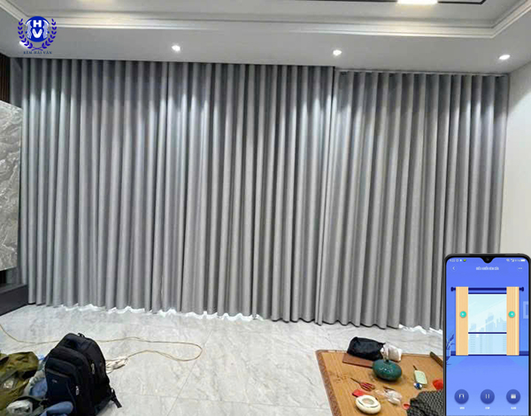 rèm cửa tự động lắp chung cư cao cấp Sunshine City