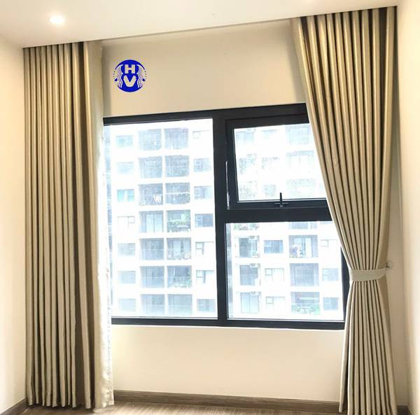 mẫu rèm vải cửa sổ phòng ngủ lắp chung cư cao cấp