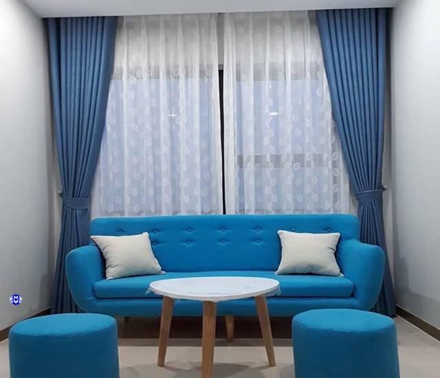 Rèm cửa màu xanh vừa đẹp hợp người mệnh thủy