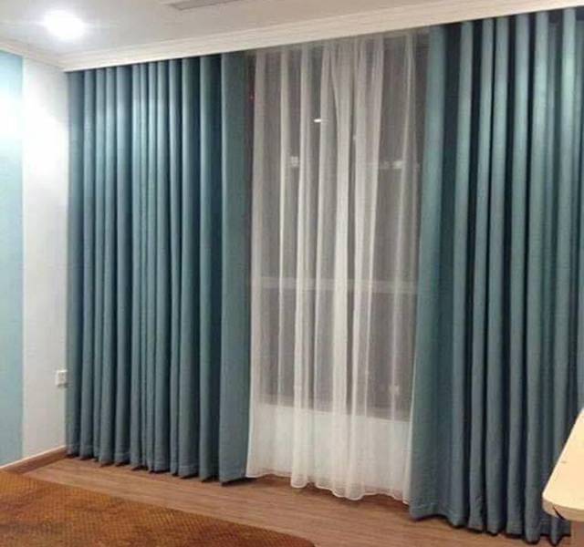 Rèm xanh ngọc mang đến sự quyến rũ và sang trọng