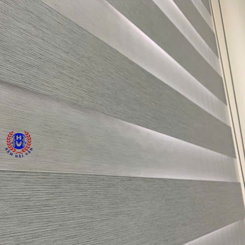 rèm cầu vồng màu ghi vân xước sang trọng