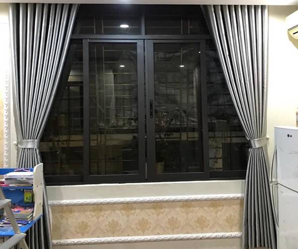 Lắp rèm cửa sổ 1 lớp nhà khách hàng tại Hà Nội