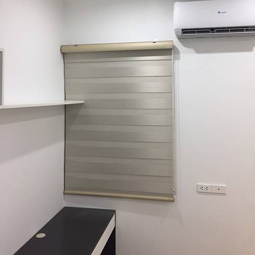 Bộ rèm cầu vồng kéo tay thi công cho phòng ngủ