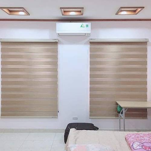 Rèm combi cầu vồng phòng ngủ sử dụng chất liệu vải nhập khẩu