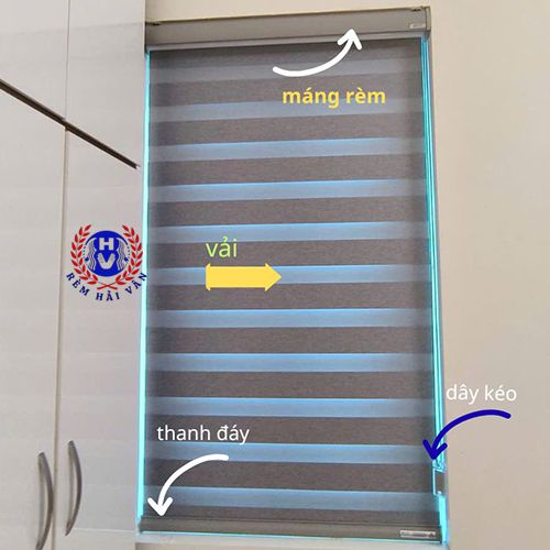 cấu tạo các bộ phận rèm cầu vồng phòng ngủ