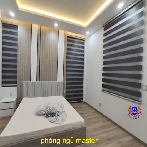 hình ảnh rèm cầu vồng phòng ngủ master hiện đại