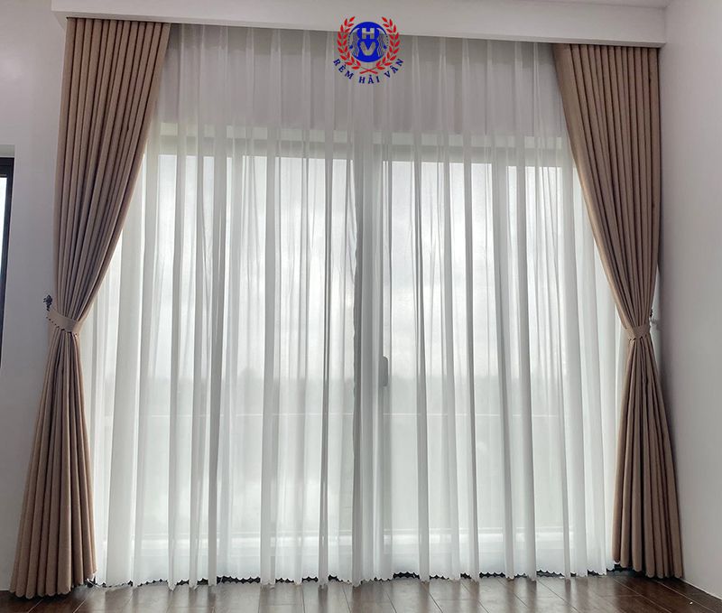 rèm vải 2 lớp điều chỉnh ánh sáng linh hoạt cho phòng ngủ