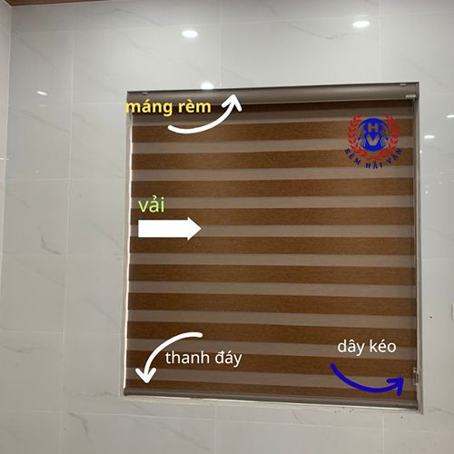 cấu tạo các bộ phận rèm cầu vồng màu gỗ