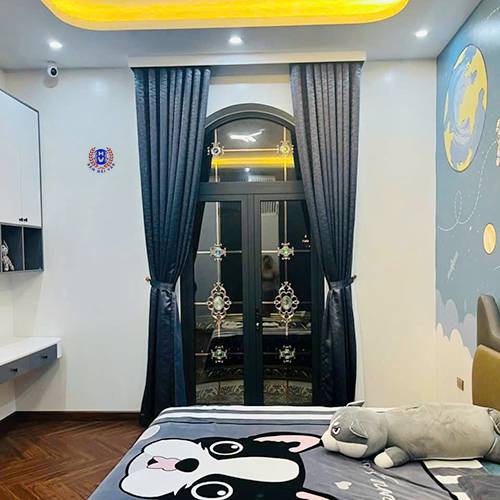 mẫu rèm vải 1 lớp thông dụng phổ biến dễ lắp đặt