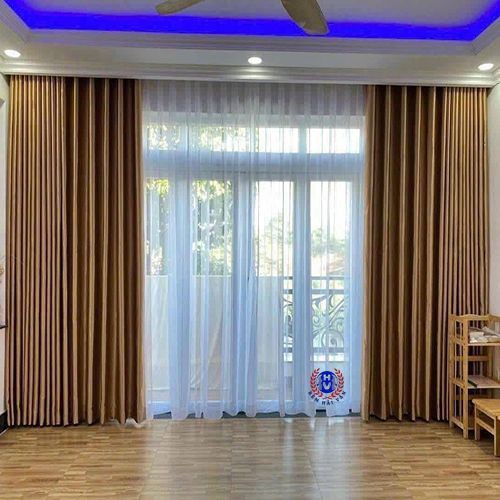 mẫu rèm vải 2 lớp lắp đặt tại nhà khách hàng