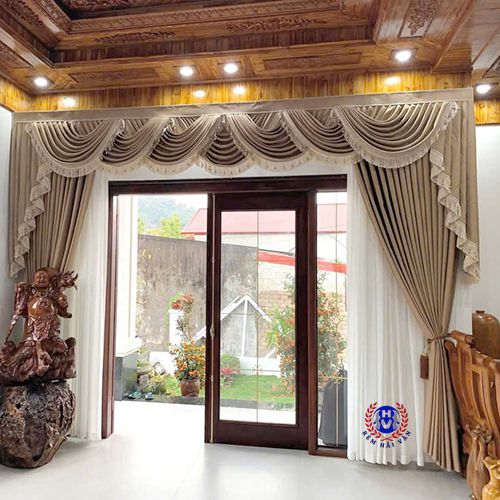 mẫu rèm vải 3 lớp lắp đặt tại nhà khách hàng
