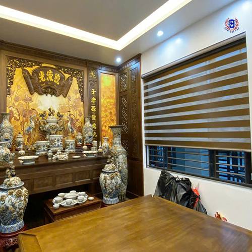 rèm cầu vồng phòng thờ hệ dây kéo tay