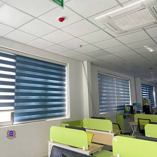 mẫu rèm cầu vồng cửa sổ trơn một màu