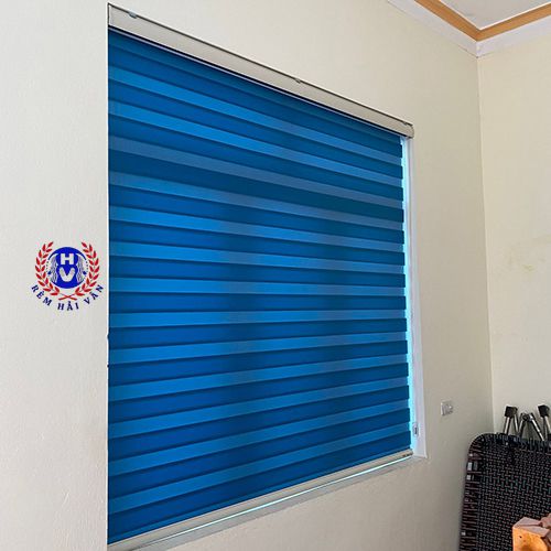 rèm cầu vồng cửa sổ phòng ngủ trẻ em màu xanh dương