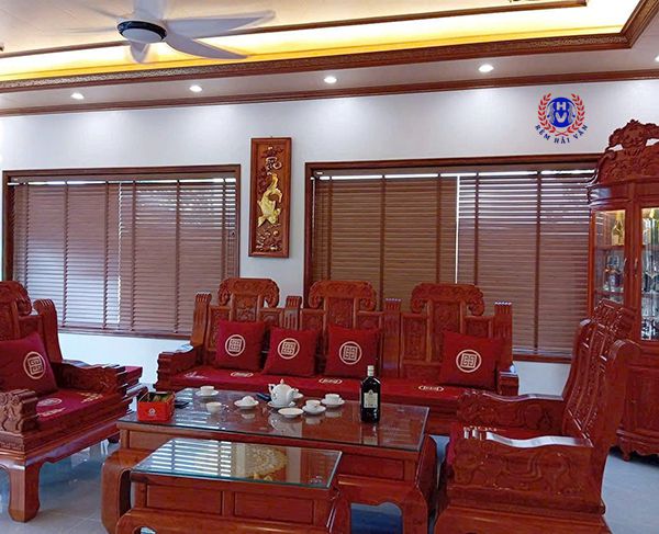 hình ảnh rèm sáo gỗ tự nhiên lắp bắc ninh