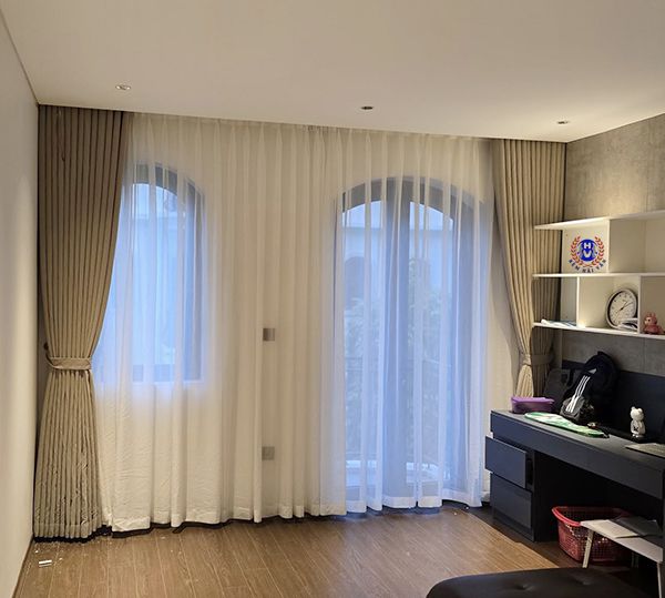 mẫu rèm cửa phong cách hiện đại lắp đặt tại bắc ninh