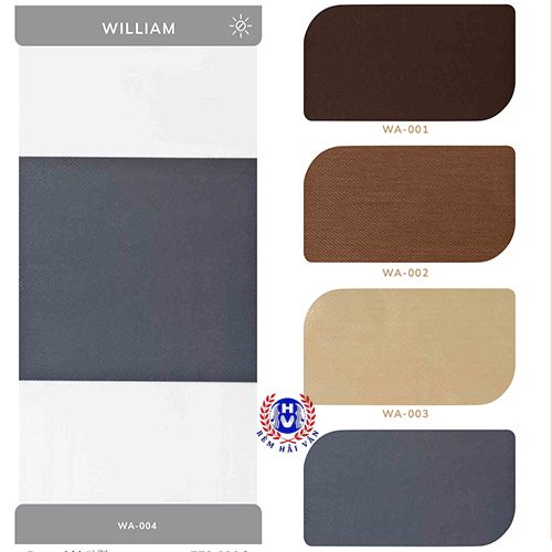 bảng màu rèm cầu vồng màu socola