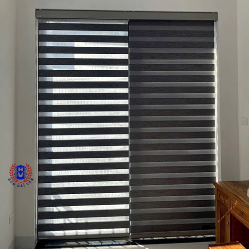 mẫu rèm cầu vồng màu xám lắp tại hà đông