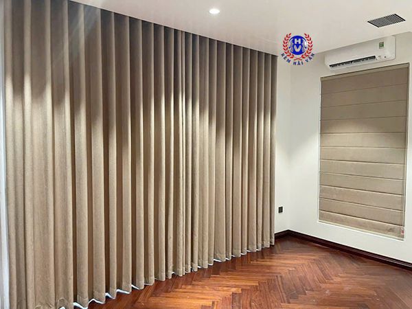 mẫu rèm vải gia đình lắp tại đan phượng