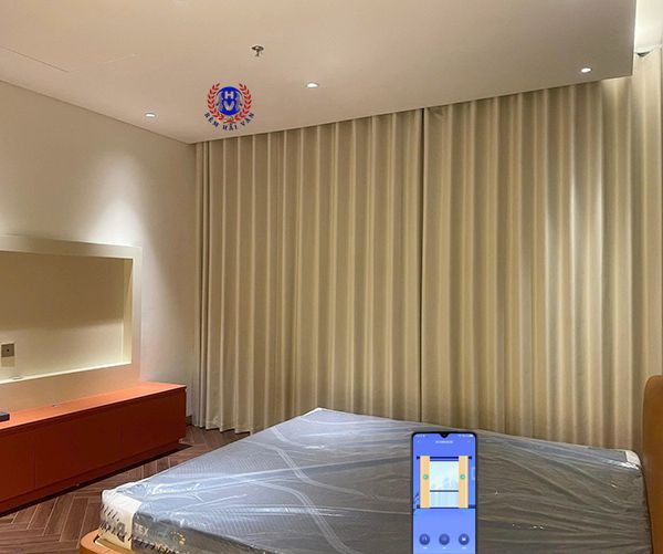 rèm cửa tự động điều khiển từ xa lắp tại hoài đức