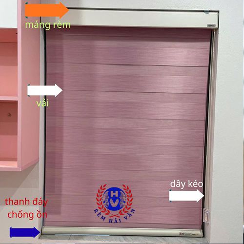 hình ảnh cấu tạo từng bộ phận rèm cầu vồng phòng khách