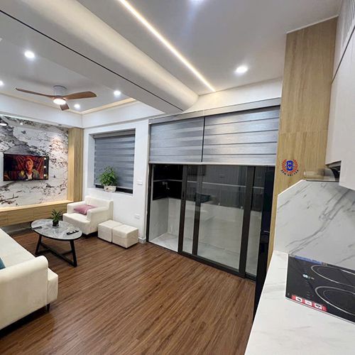 rèm cầu vồng phòng khách chống nắng tốt