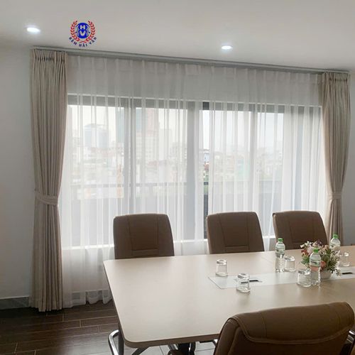 mẫu rèm linen 2 lớp sang trọng hiện đại