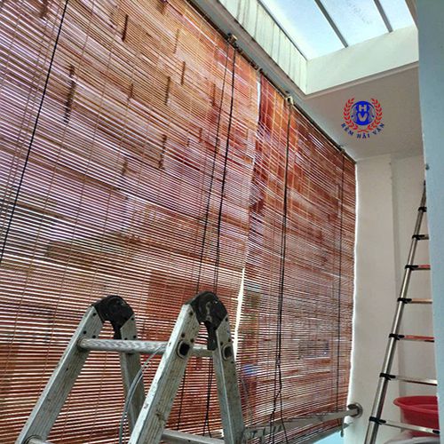 mẫu rèm trúc lắp cho ban công chung cư