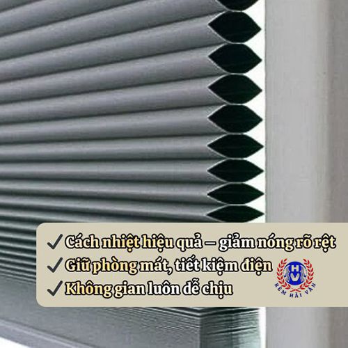 hình ảnh cấu tạo vải rèm tổ ong ngăn phòng