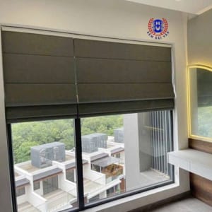 mẫu rèm roman phòng ngủ hiện đại cản sáng