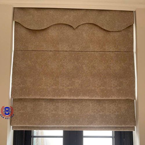 rèm roman phòng ngủ chất liệu vải cotton