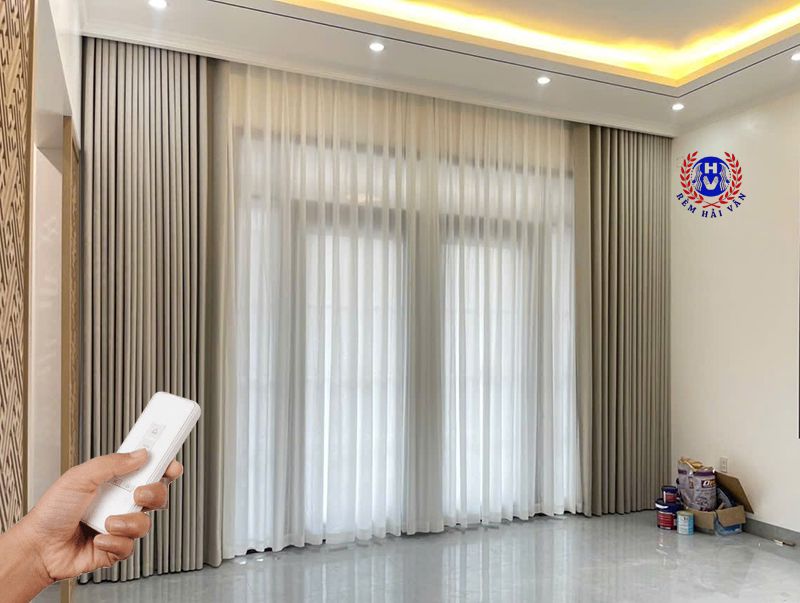 mẫu rèm tự động lắp đặt tại Hải Phòng