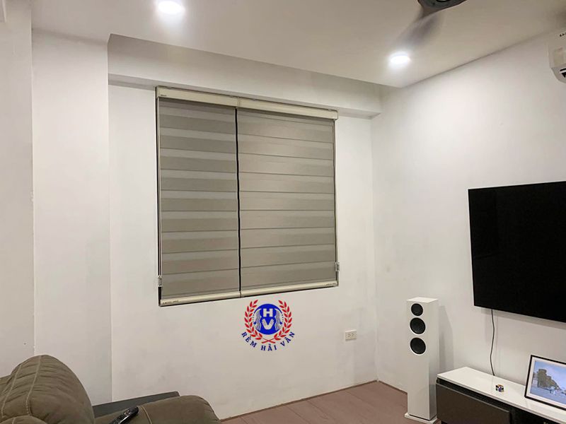 rèm cầu vồng phòng khách chất liệu vải kháng khuẩn
