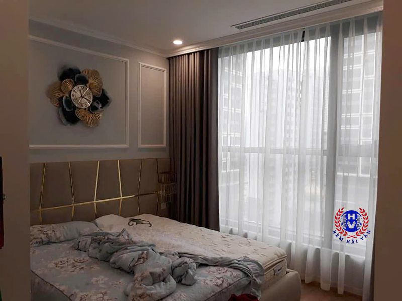 mẫu rèm vải 2 lớp chống bám bụi hiệu quả