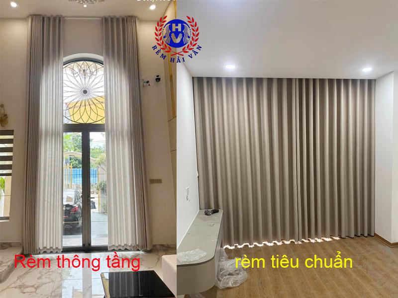 hình ảnh so sánh rèm thông tầng và rèm tiêu chuẩn