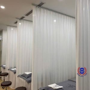 Rèm trắng spa giữ không gian luôn sạch sẽ tinh khiết TSP08