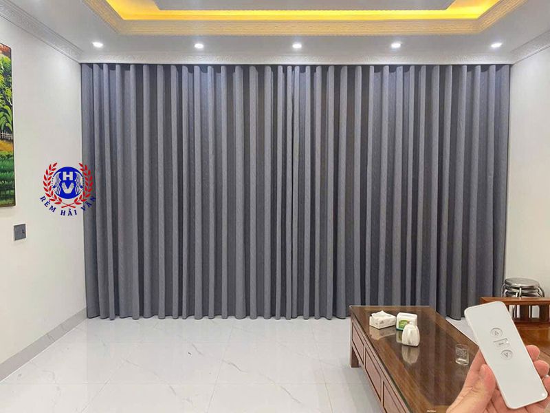 rèm tự động thông minh lắp đặt tại thái bình