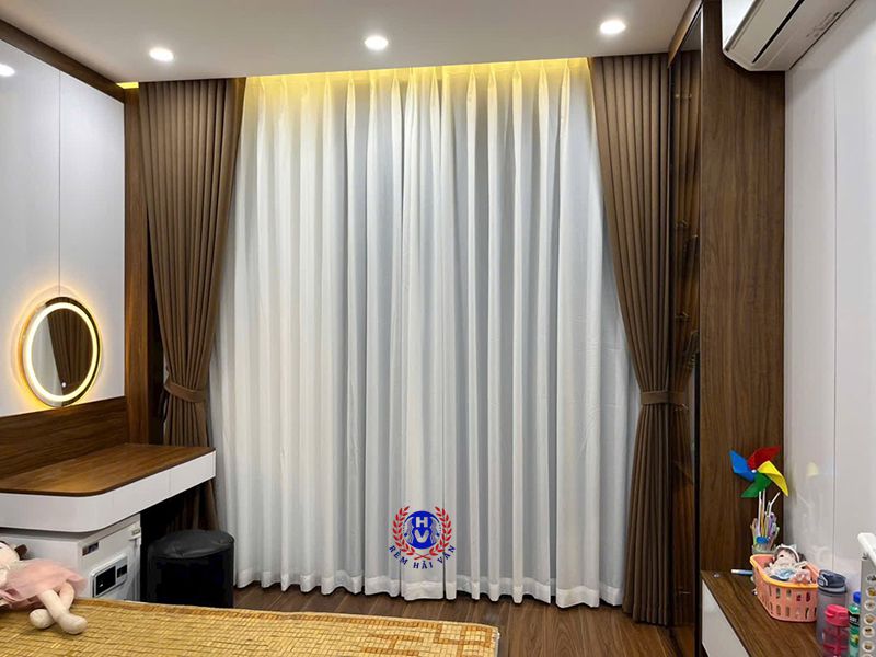 rèm vải 2 lớp giá rẻ tại hưng yên