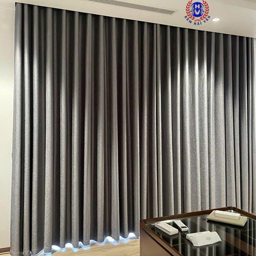 Rèm vải chống nắng Hàn Quốc màu ghi xám HQ-GX01