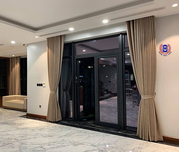 rèm vải hàn quốc cho phòng khách sang trọng