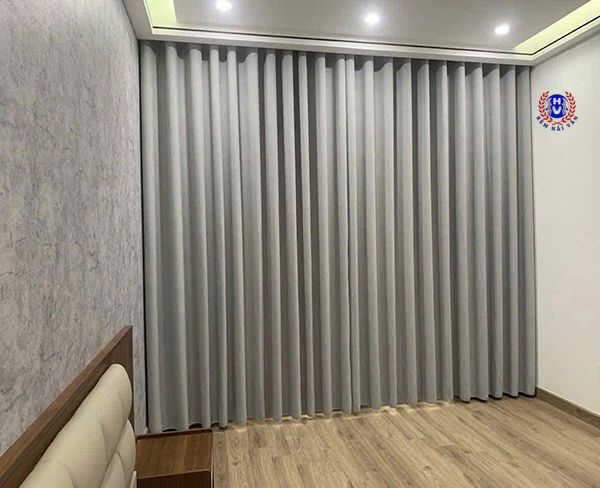 rèm vải hàn quốc cho phòng ngủ phong cách tối giản