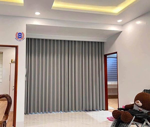 Rèm vải thô Hàn Quốc mềm mại mộc mạc