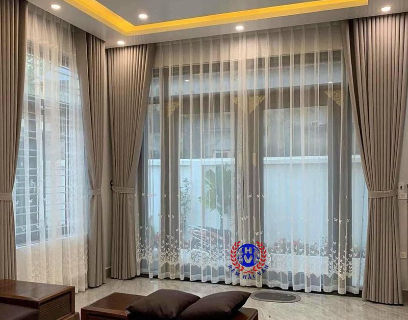 rèm vải tráng cao su non cách nhiệt tại Kiến Xương