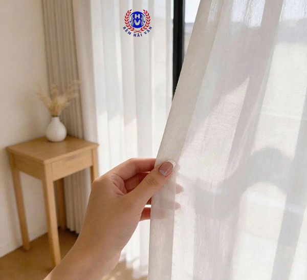 rèm vải voan trơn hàn quốc nhẹ nhàng