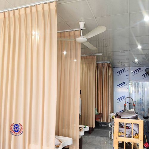 Rèm Voan Spa Màu Kem Đẹp Tinh Tế RV-SMK02