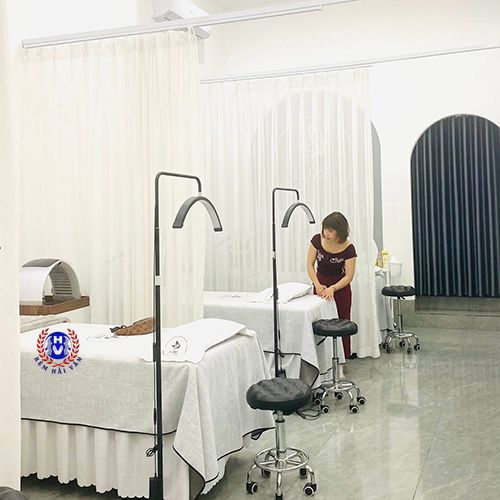 Rèm Voan Trắng Ngăn Giường Spa RV-TNG01