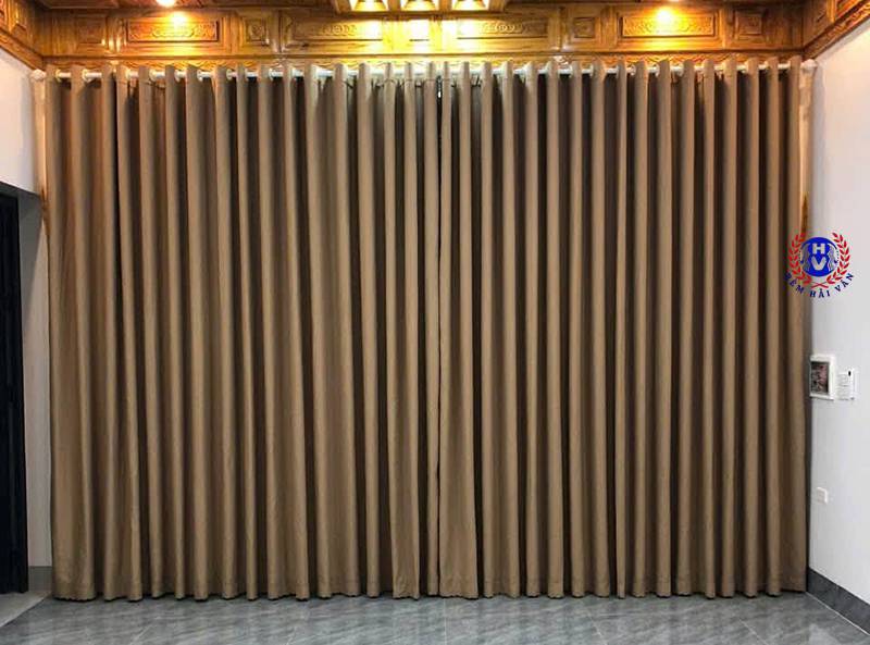 hoàn thiện lắp đặt rèm vải 1 lớp tại thanh oai